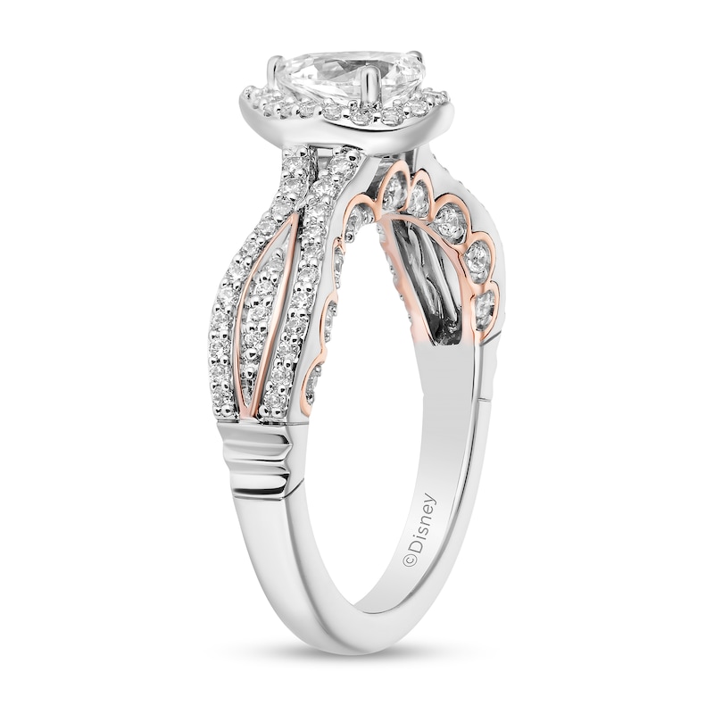 Main Image 2 of Collector's Edition Enchanted Disney The Little Mermaid 1 CT. T.W. Pear Diamond Engagement Ring in 14K Two-Tone Gold