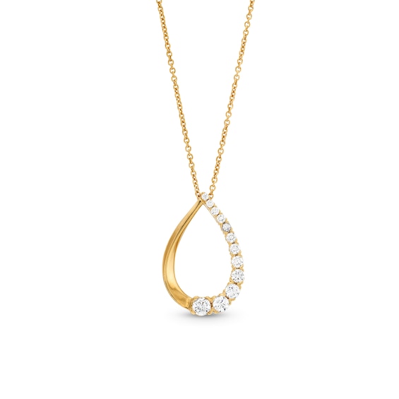 1/2 CT. T.w. Journey Certified Lab-Grown Diamond Teardrop Pendant in 14K Gold (F/Si2)