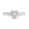 Thumbnail Image 4 of 1/4 CT. T.W. Diamond Heart Frame Ring in 10K White Gold