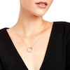 Thumbnail Image 1 of 1 CT. T.W. Certified Baguette Lab-Created Diamond Double Row Circle Pendant in 14K White Gold (F/SI2)