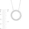 Thumbnail Image 2 of 1 CT. T.W. Certified Baguette Lab-Created Diamond Double Row Circle Pendant in 14K White Gold (F/SI2)