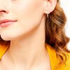 Thumbnail Image 2 of 1/2 CT. T.W. Diamond Gothic-Style Cross Hoop Earrings in 10K Gold