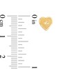 Thumbnail Image 3 of Diamond-Cut Heart-Shaped Stud Earrings in 14K Gold