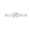 Thumbnail Image 4 of 1/2 CT. Oval Diamond Sideways Solitaire Ring in 14K White Gold (I/I2)