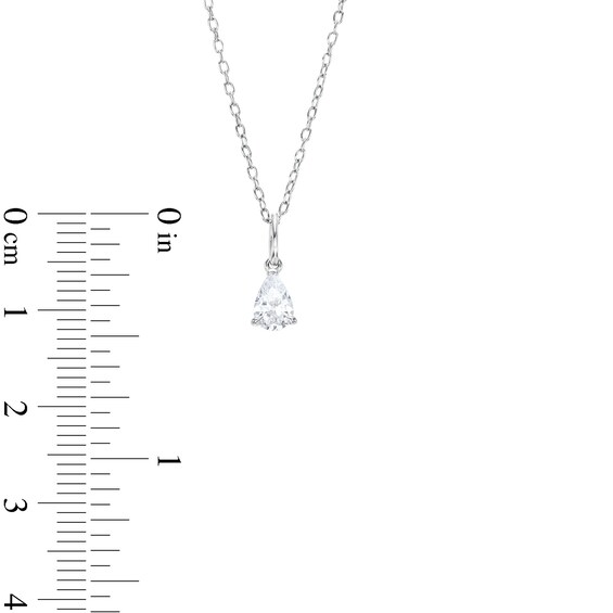 1/2 CT. Pear-Shaped Diamond Solitaire Pendant in 14K White Gold (I/I2)