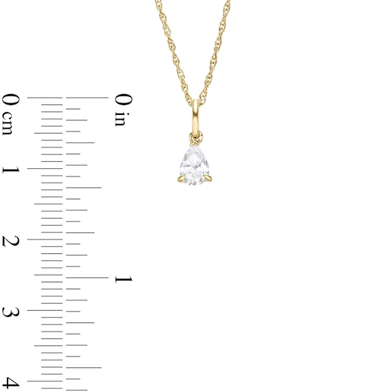 1/2 CT. Pear-Shaped Diamond Solitaire Pendant in 14K Gold (I/I2)