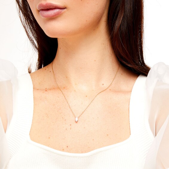 1/2 CT. Marquise Diamond Solitaire Pendant in 14K Gold (I/I2)