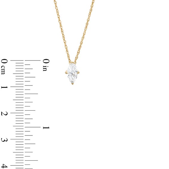 1/2 CT. Marquise Diamond Solitaire Pendant in 14K Gold (I/I2)