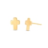 Thumbnail Image 1 of Rounded Cross Stud Earrings in 14K Gold