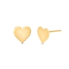 Polished Heart Stud Earrings in 14K Gold