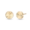 Thumbnail Image 1 of Diamond-Cut Circle Stud Earrings in Hollow 14K Gold