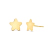 Rounded Star Stud Earrings in 14K Gold