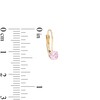 Thumbnail Image 2 of Child's 4.0mm Pink Cubic Zirconia Drop Earrings in 14K Gold