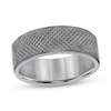 Thumbnail Image 1 of Men’s 8.0mm Satin Crosshatch Engravable Wedding Band in Tantalum (1 Line) - Size 10