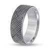 Thumbnail Image 2 of Men’s 8.0mm Satin Crosshatch Engravable Wedding Band in Tantalum (1 Line) - Size 10