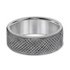Thumbnail Image 3 of Men’s 8.0mm Satin Crosshatch Engravable Wedding Band in Tantalum (1 Line) - Size 10