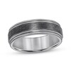 Thumbnail Image 1 of Men’s 7.0mm Brushed Stripe Engravable Wedding Band in Tantalum (1 Line) - Size 10