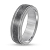 Thumbnail Image 2 of Men’s 7.0mm Brushed Stripe Engravable Wedding Band in Tantalum (1 Line) - Size 10