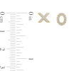 Thumbnail Image 3 of 1/10 CT. T.W. Diamond Mismatch "XO" Stud Earrings in Sterling Silver and 14K Gold Plate