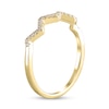 Thumbnail Image 2 of 1/15 CT. T.W. Diamond Zig-Zag Ring in Sterling Silver and 14K Gold Plate