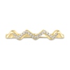 Thumbnail Image 3 of 1/15 CT. T.W. Diamond Zig-Zag Ring in Sterling Silver and 14K Gold Plate