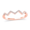 Thumbnail Image 2 of 1/15 CT. T.W. Diamond Zig-Zag Ring in Sterling Silver and 14K Rose Gold Plate
