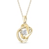 Thumbnail Image 1 of Diamond Accent Love Knot Pendant in Sterling Silver and 14K Gold Plate