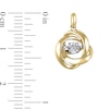 Thumbnail Image 2 of Diamond Accent Love Knot Pendant in Sterling Silver and 14K Gold Plate