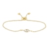 Thumbnail Image 2 of 1/15 CT. T.W. Diamond Evil Eye Bolo Bracelet in Sterling Silver and 14K Gold Plate - 9.0"