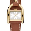 Thumbnail Image 4 of Ladies' Fossil Harwell Gold-Tone Brown Leather Strap Watch with Rectangle White Dial (Model: ES5264)