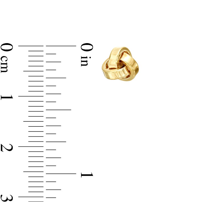 Main Image 2 of Squared Love Knot Stud Earrings in 14K Gold