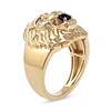 Thumbnail Image 2 of Black Spinel and Diamond Accent Lion's Head Ring in 10K Gold