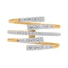 Thumbnail Image 3 of 1/2 CT. T.W. Diamond Multi-Row Open Shank Wrap Ring in 10K Gold