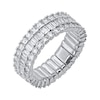 Thumbnail Image 2 of 2 CT. T.W. Baguette and Round Diamond Stretch Ring in 10K White Gold