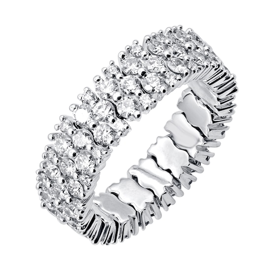 2-1/2 CT. T.w. Diamond Multi-Row Stretch Ring in 10K White Gold