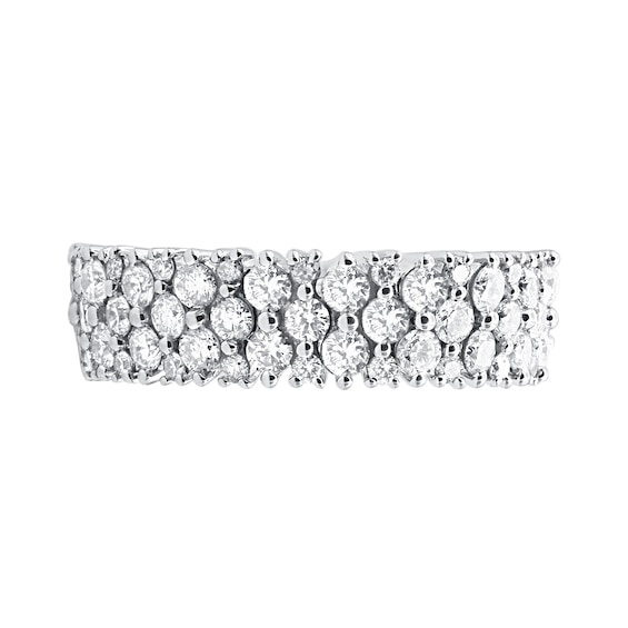 2-1/2 CT. T.w. Diamond Multi-Row Stretch Ring in 10K White Gold