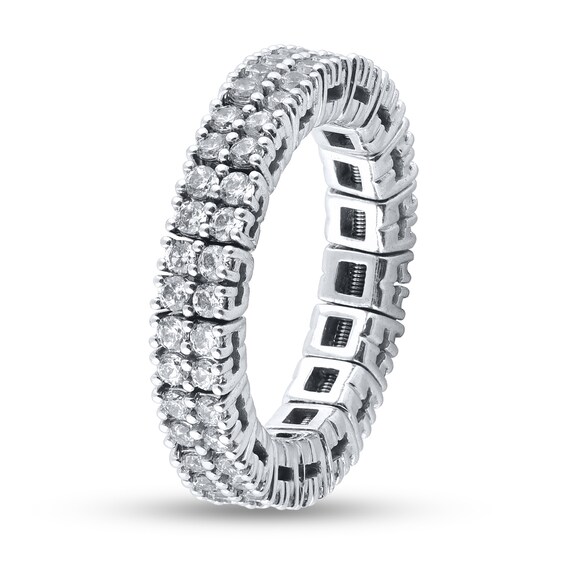 1-7/8 CT. T.w. Diamond Double Row Stretch Ring in 10K White Gold