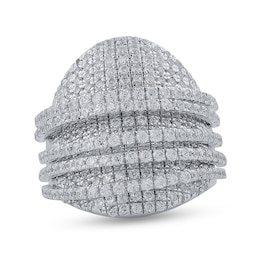 3 CT. T.W. Diamond Orbit Dome Ring in 10K White Gold