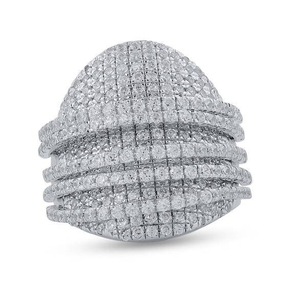 3 CT. T.w. Diamond Orbit Dome Ring in 10K White Gold