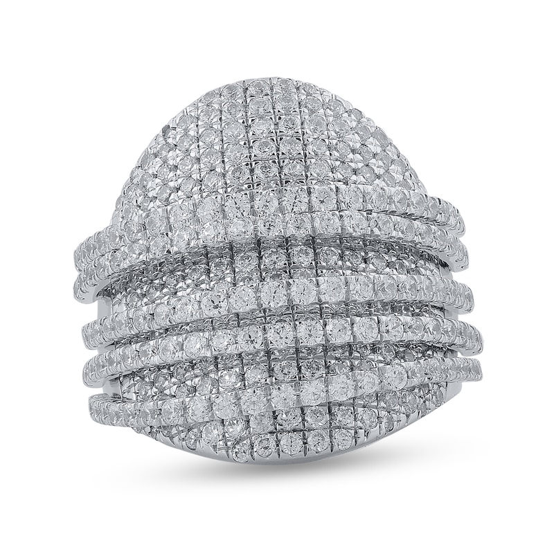 Main Image 1 of 3 CT. T.W. Diamond Orbit Dome Ring in 10K White Gold