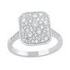 Thumbnail Image 1 of 3/4 CT. T.W. Cushion Multi-Diamond Ring in Sterling Silver