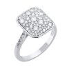 Thumbnail Image 2 of 3/4 CT. T.W. Cushion Multi-Diamond Ring in Sterling Silver