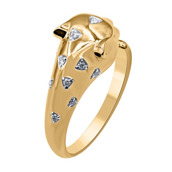 1/20 CT. T.w. Diamond Jaguar Wrap Ring in 10K Gold