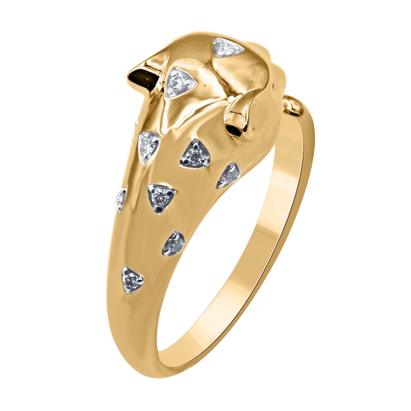 Main Image 2 of 1/20 CT. T.W. Diamond Jaguar Wrap Ring in 10K Gold