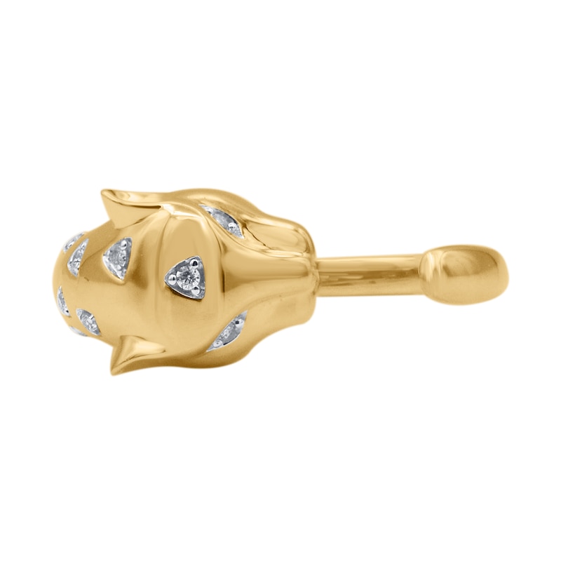 Main Image 3 of 1/20 CT. T.W. Diamond Jaguar Wrap Ring in 10K Gold