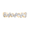 Thumbnail Image 3 of 1/2 CT. T.W. Baguette and Round Diamond Zig-Zag Ring in 10K Gold