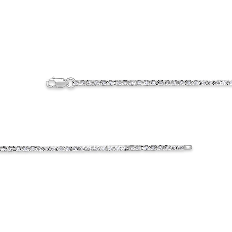 1/2 CT. T.W. Diamond Tennis-Style Bar Bracelet in 10K White Gold