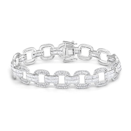 5 CT. T.W. Diamond Open Link Bracelet in 10K White Gold