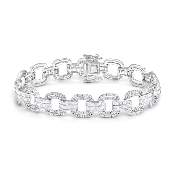 5 CT. T.w. Diamond Open Link Bracelet in 10K White Gold