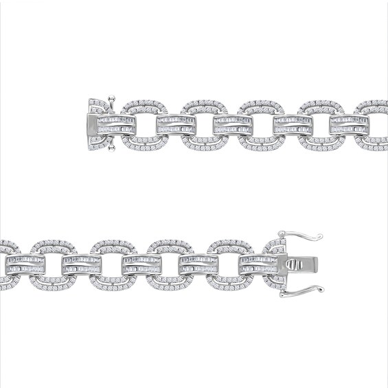 5 CT. T.w. Diamond Open Link Bracelet in 10K White Gold
